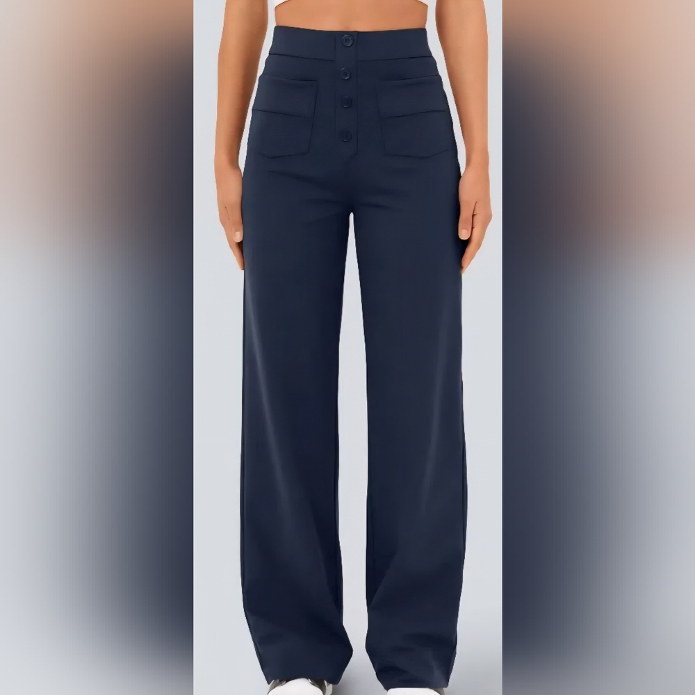 HALARA Navy High-Waisted Track Pants